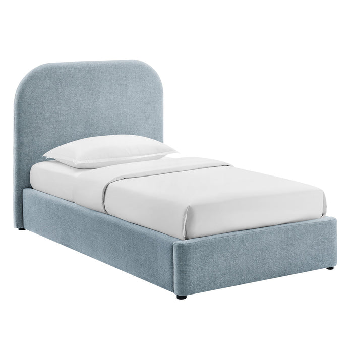 Modway Keynote Fabric Upholstered Storage Platform Bed Frame in Twin - front view 7
