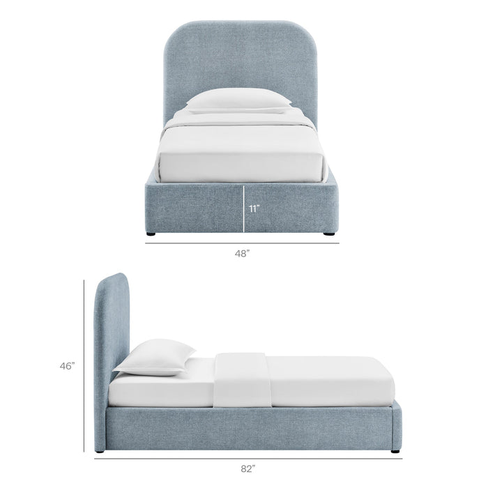 Modway Keynote Fabric Upholstered Storage Platform Bed Frame in Twin - dimensions and specifications 194