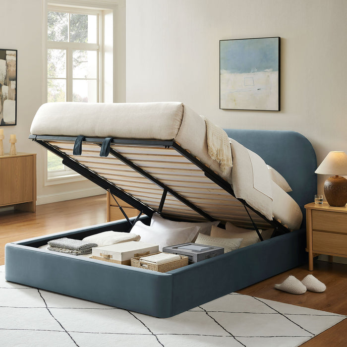 Modway Keynote Performance Velvet Storage Platform Bed Frame in Full - lifestyle view 169