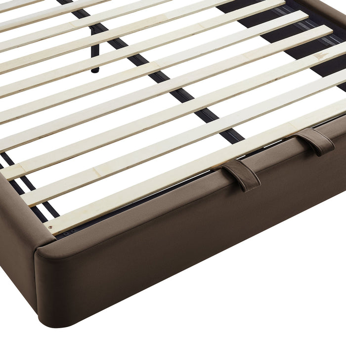 Modway Keynote Performance Velvet Storage Platform Bed Frame in Full - lifestyle view 111