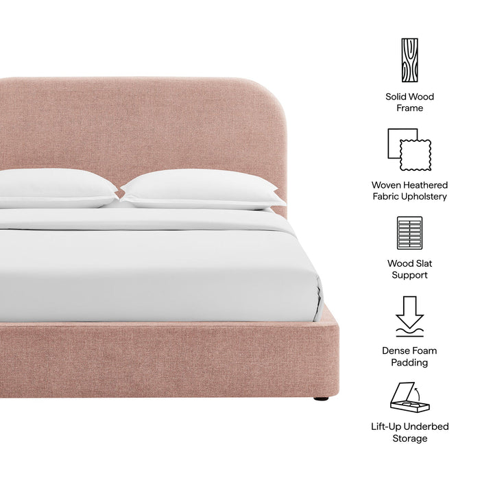 Modway Keynote Fabric Upholstered Storage Platform Bed Frame in Full - dimensions and specifications 197