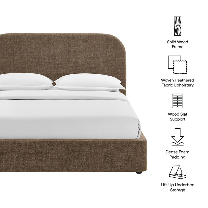 Modway Keynote Fabric Upholstered Storage Platform Bed Frame in Full - dimensions and specifications 201