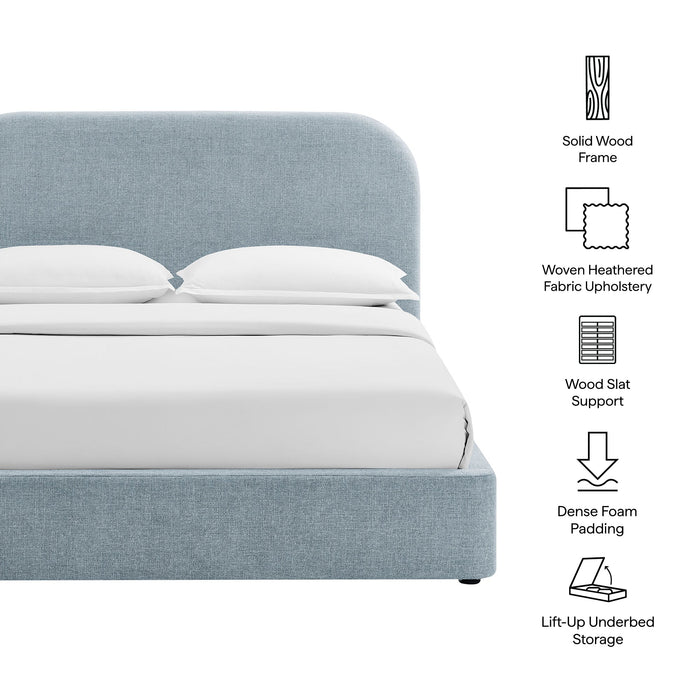 Modway Keynote Fabric Upholstered Storage Platform Bed Frame in Full - dimensions and specifications 199