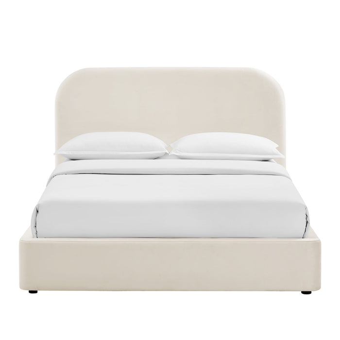 Modway Keynote Performance Velvet Storage Platform Bed Frame in Queen - lifestyle view 94