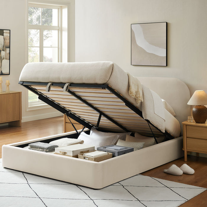 Modway Keynote Performance Velvet Storage Platform Bed Frame in Queen - lifestyle view 174
