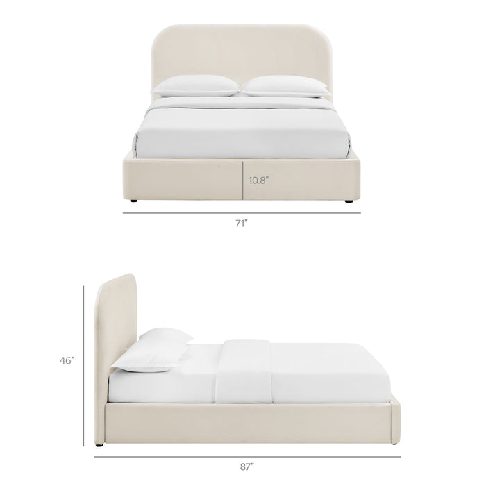 Modway Keynote Performance Velvet Storage Platform Bed Frame in Queen - dimensions and specifications 208