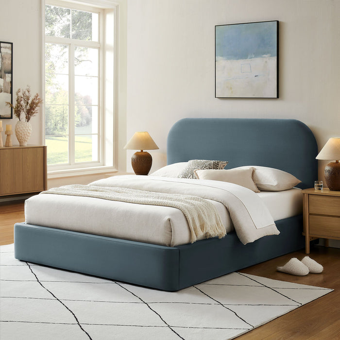 Modway Keynote Performance Velvet Storage Platform Bed Frame in Queen - lifestyle view 153