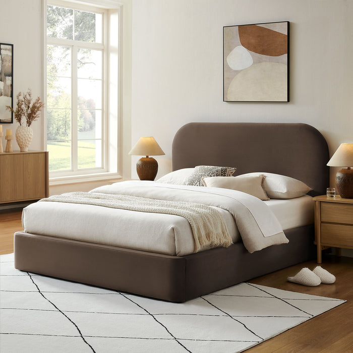 Modway Keynote Performance Velvet Storage Platform Bed Frame in Queen - lifestyle view 155