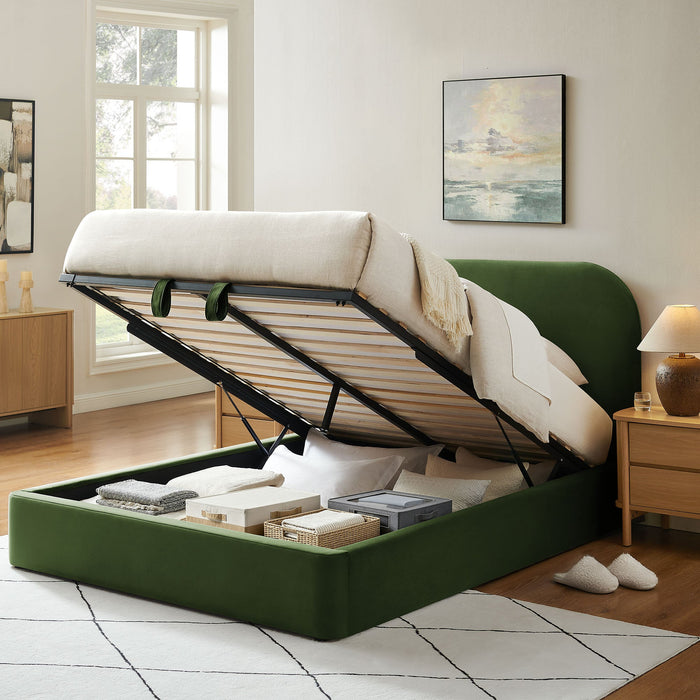 Modway Keynote Performance Velvet Storage Platform Bed Frame in Queen - lifestyle view 176