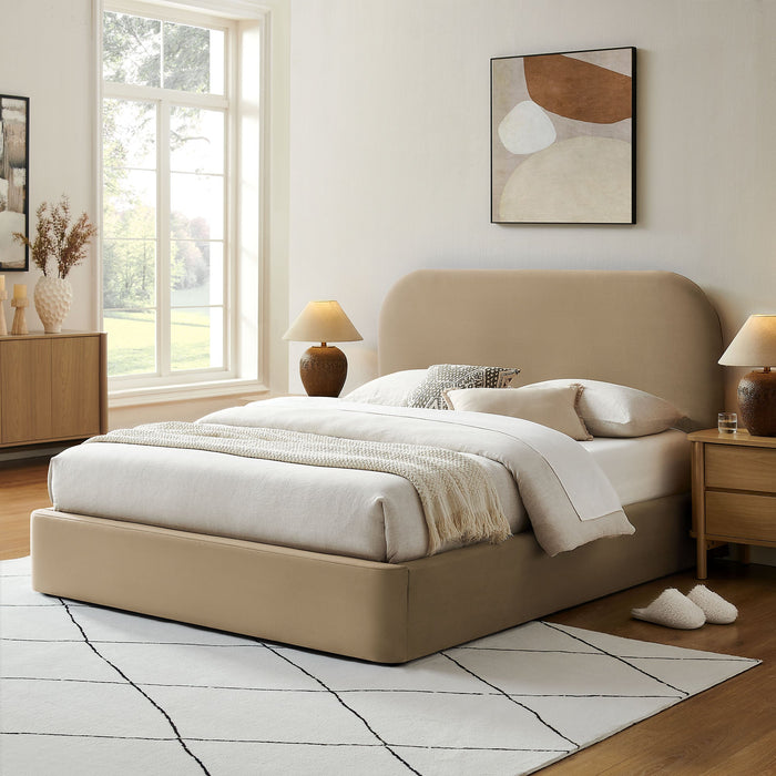 Modway Keynote Performance Velvet Storage Platform Bed Frame in Queen - lifestyle view 141