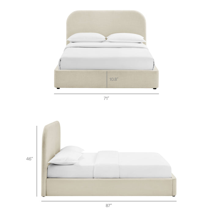 Modway Keynote Fabric Upholstered Storage Platform Bed Frame in Queen - dimensions and specifications 212