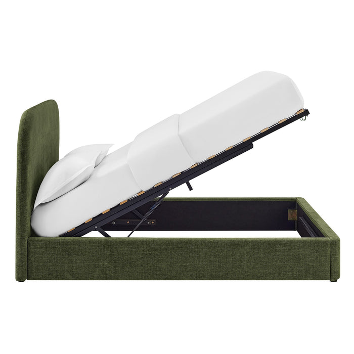 Modway Keynote Fabric Upholstered Storage Platform Bed Frame in Queen - detail view