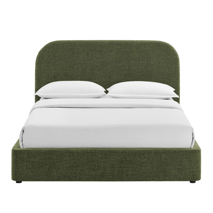Modway Keynote Fabric Upholstered Storage Platform Bed Frame in Queen - lifestyle view