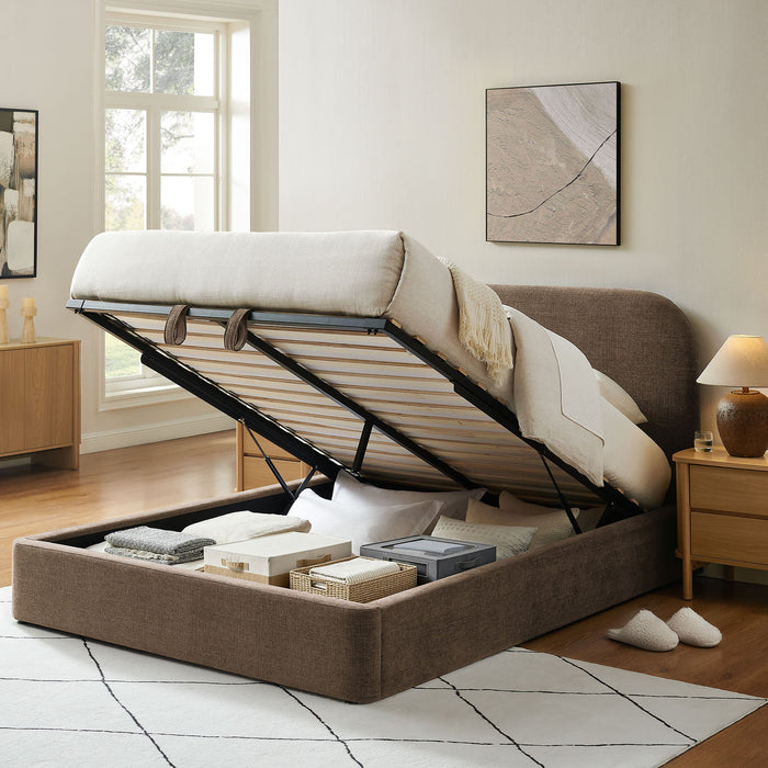 Modway Keynote Fabric Upholstered Storage Platform Bed Frame in Queen - lifestyle view 173