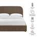 Modway Keynote Fabric Upholstered Storage Platform Bed Frame in Queen - dimensions and specifications 205