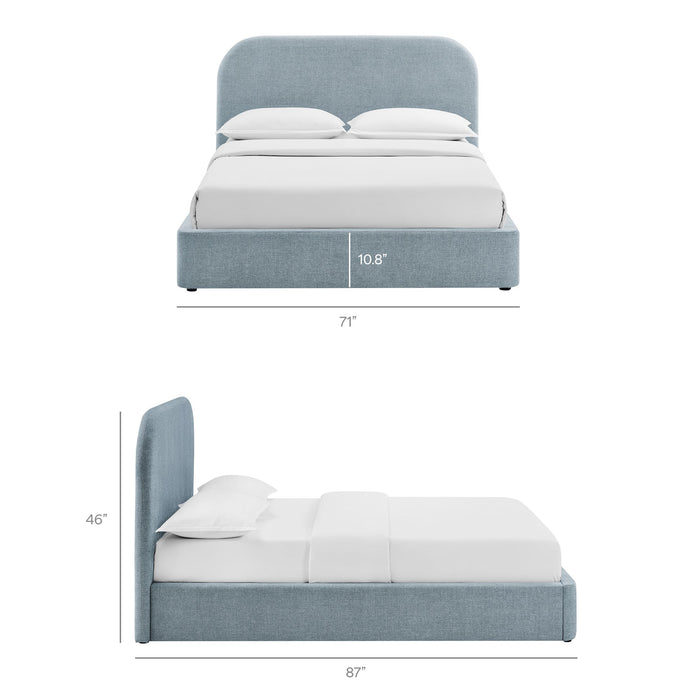 Modway Keynote Fabric Upholstered Storage Platform Bed Frame in Queen - dimensions and specifications 210