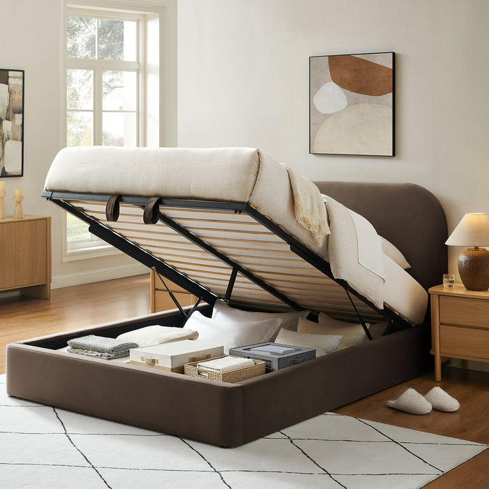 Modway Keynote Performance Velvet Storage Platform Bed Frame in King - lifestyle view 178