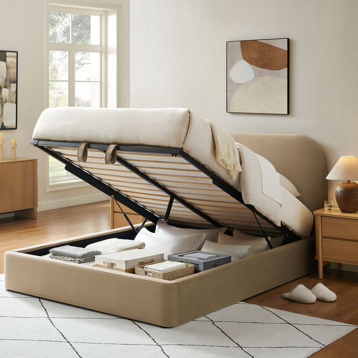 Modway Keynote Performance Velvet Storage Platform Bed Frame in King - lifestyle view 164