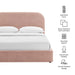 Modway Keynote Fabric Upholstered Storage Platform Bed Frame in King - dimensions and specifications 215