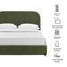 Modway Keynote Fabric Upholstered Storage Platform Bed Frame in King - dimensions and specifications