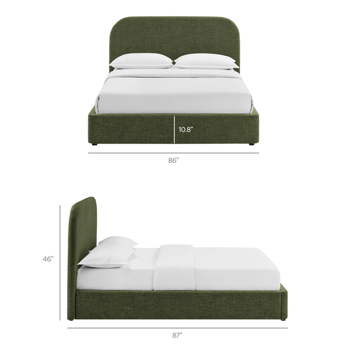 Modway Keynote Fabric Upholstered Storage Platform Bed Frame in King - dimensions and specifications 188