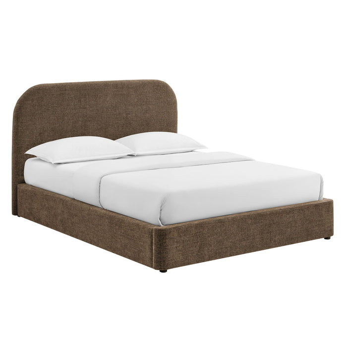 Modway Keynote Fabric Upholstered Storage Platform Bed Frame in King - front view 17