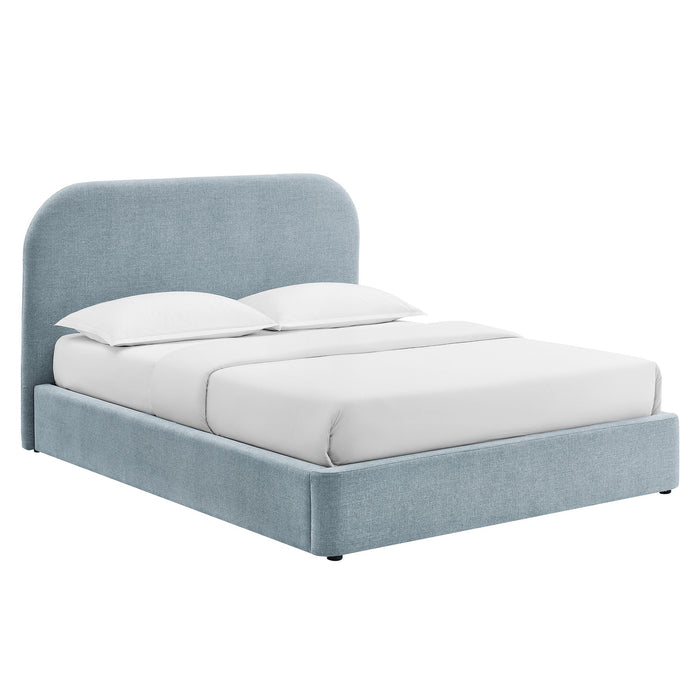 Modway Keynote Fabric Upholstered Storage Platform Bed Frame in King - front view 19