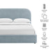 Modway Keynote Fabric Upholstered Storage Platform Bed Frame in King - dimensions and specifications 217