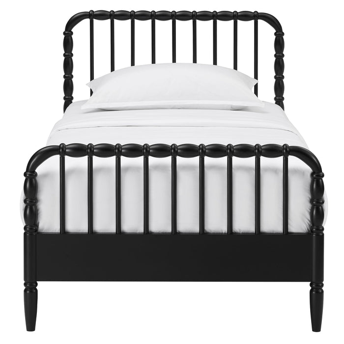 Modway Arlette Wood Spindle Bed Frame in Twin - detail view