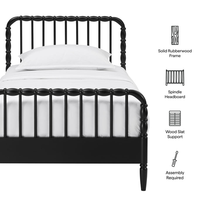 Modway Arlette Wood Spindle Bed Frame in Twin - dimensions and specifications