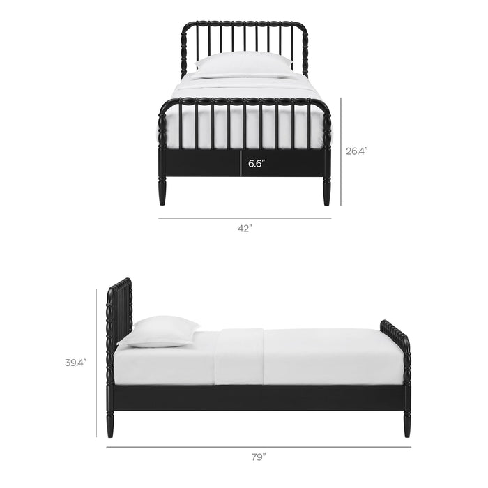 Modway Arlette Wood Spindle Bed Frame in Twin - dimensions and specifications 60