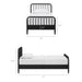 Modway Arlette Wood Spindle Bed Frame in Twin - dimensions and specifications 60