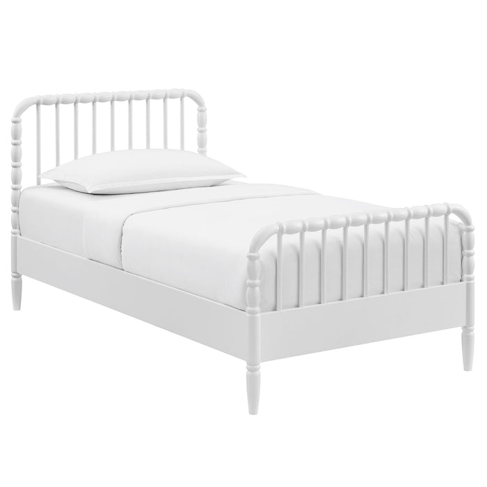 Modway Arlette Wood Spindle Bed Frame in Twin - front view 5