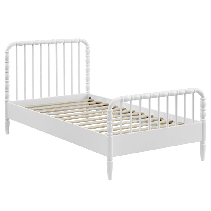 Modway Arlette Wood Spindle Bed Frame in Twin - angled view 13