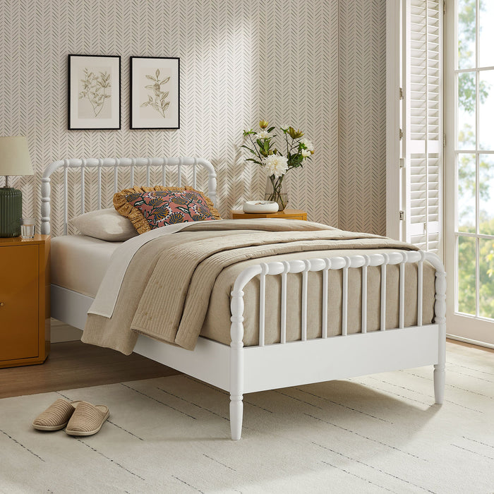 Modway Arlette Wood Spindle Bed Frame in Twin - lifestyle view 53