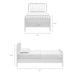 Modway Arlette Wood Spindle Bed Frame in Twin - dimensions and specifications 66