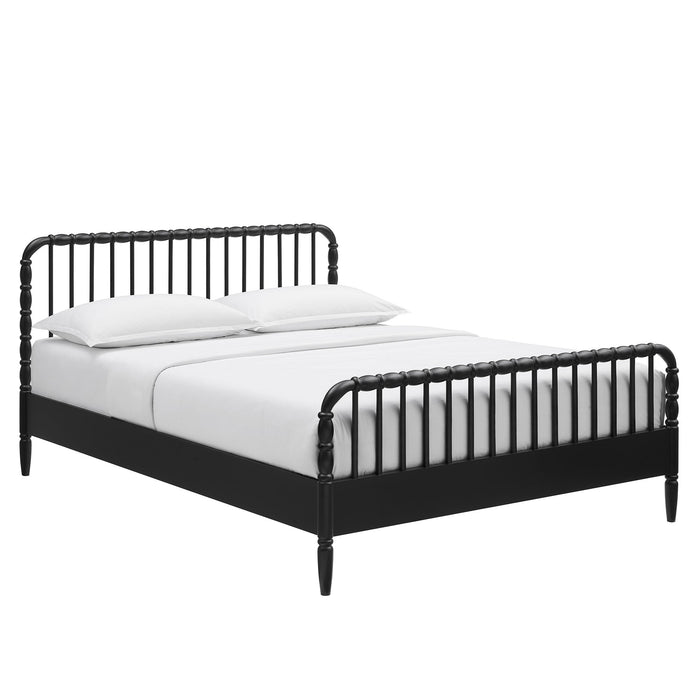 Modway Arlette Wood Spindle Bed Frame in Full - front view