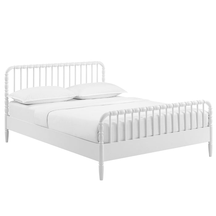 Modway Arlette Wood Spindle Bed Frame in Full - front view 6