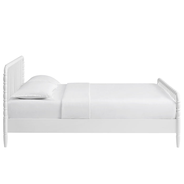 Modway Arlette Wood Spindle Bed Frame in Queen - side view 23