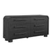Modway Bellamy Curved 6-Drawer Dresser in Black Oak - front view