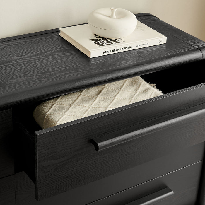 Modway Bellamy Curved 6-Drawer Dresser in Black Oak - lifestyle view