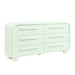 Modway Bellamy Curved 6-Drawer Dresser in Sage - front view