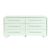 Modway Bellamy Curved 6-Drawer Dresser in Sage - side view
