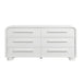 Modway Bellamy Curved 6-Drawer Dresser in White Matte - side view