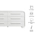 Modway Bellamy Curved 6-Drawer Dresser in White Matte - dimensions and specifications