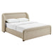Modway Tasmin Queen Upholstered Fabric Platform Bed in Linen - angled view
