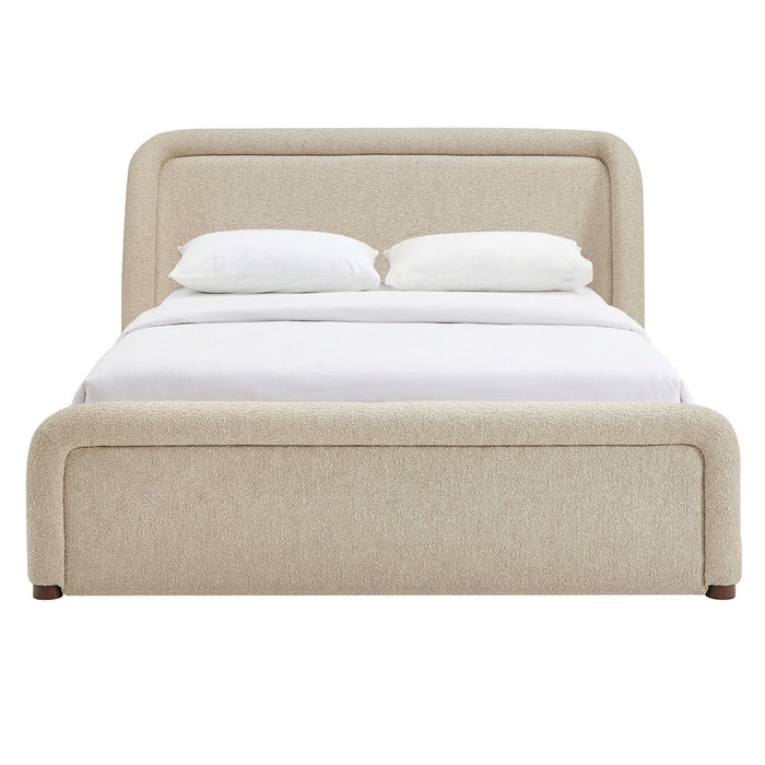 Modway Tasmin Queen Upholstered Fabric Platform Bed in Linen - detail view