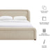 Modway Tasmin Queen Upholstered Fabric Platform Bed in Linen - dimensions and specifications