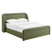Modway Tasmin Queen Upholstered Fabric Platform Bed in Olive - angled view