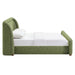 Modway Tasmin Queen Upholstered Fabric Platform Bed in Olive - side view